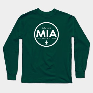 MIA, Miami International Airport Long Sleeve T-Shirt